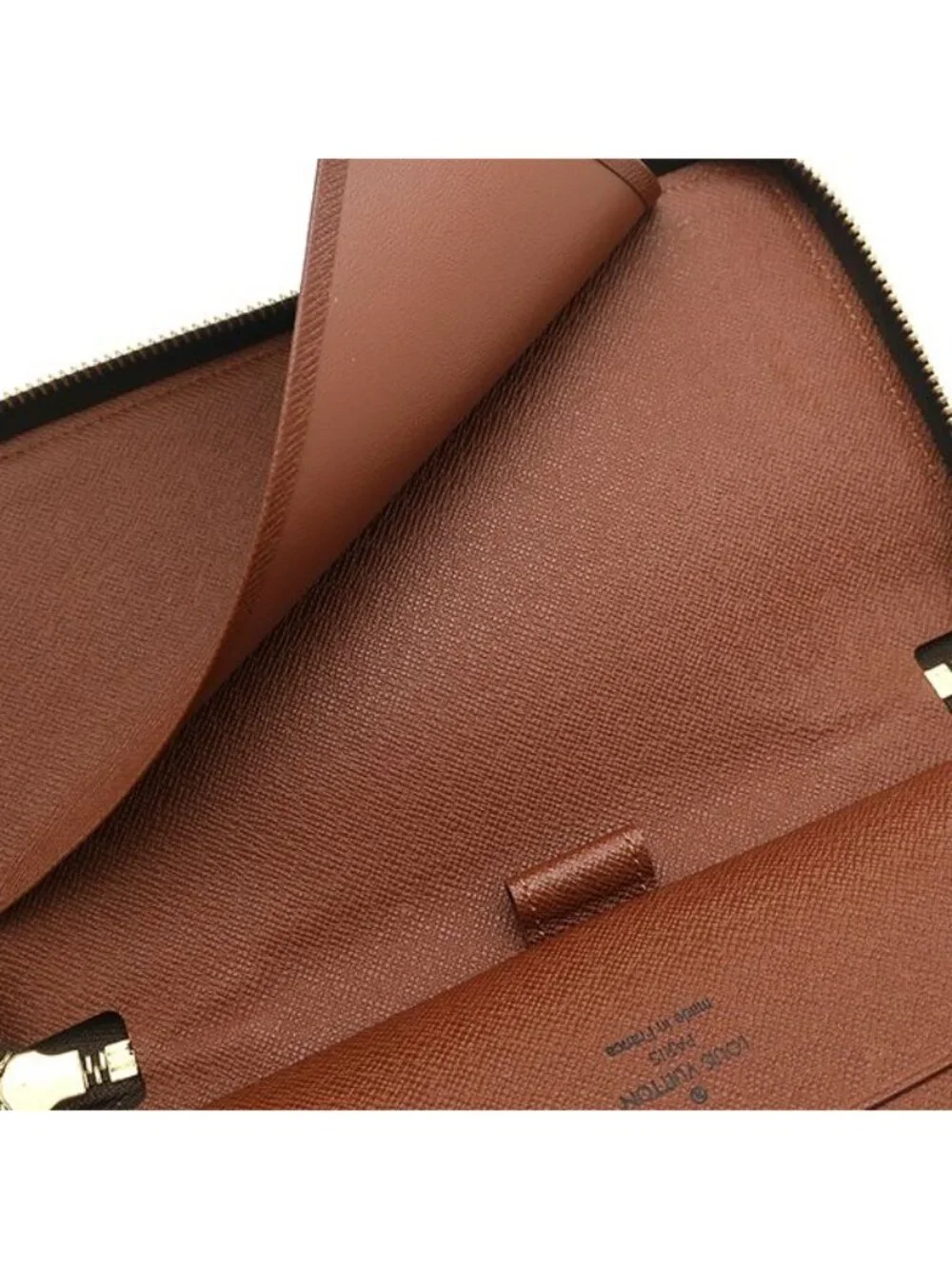Louis Vuitton Wallet Zippy Organizer Monogram Canvas Gold Brown Zip Around
